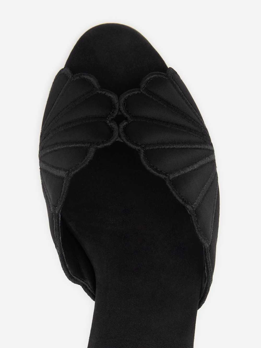 Reformation Waldena Block Heeled Mule - Black