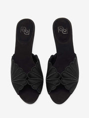 Reformation Waldena Block Heeled Mule - Black