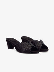 Reformation Waldena Block Heeled Mule - Black