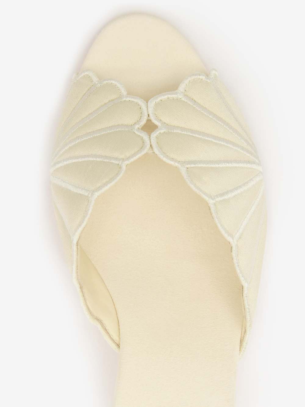 Reformation Waldena Block Heeled Mule - Cream Puff Taffeta