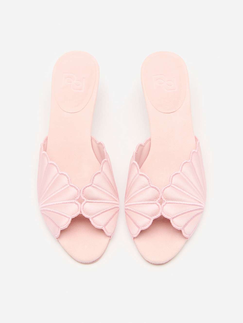 Reformation Waldena Block Heeled Mule - Rosewater Satin