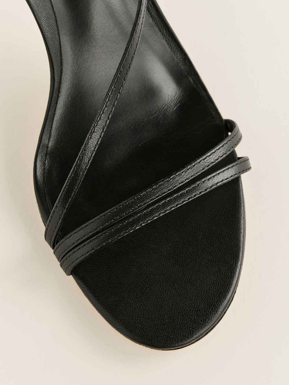 Reformation Petunia Heeled Sandal - Black Leather