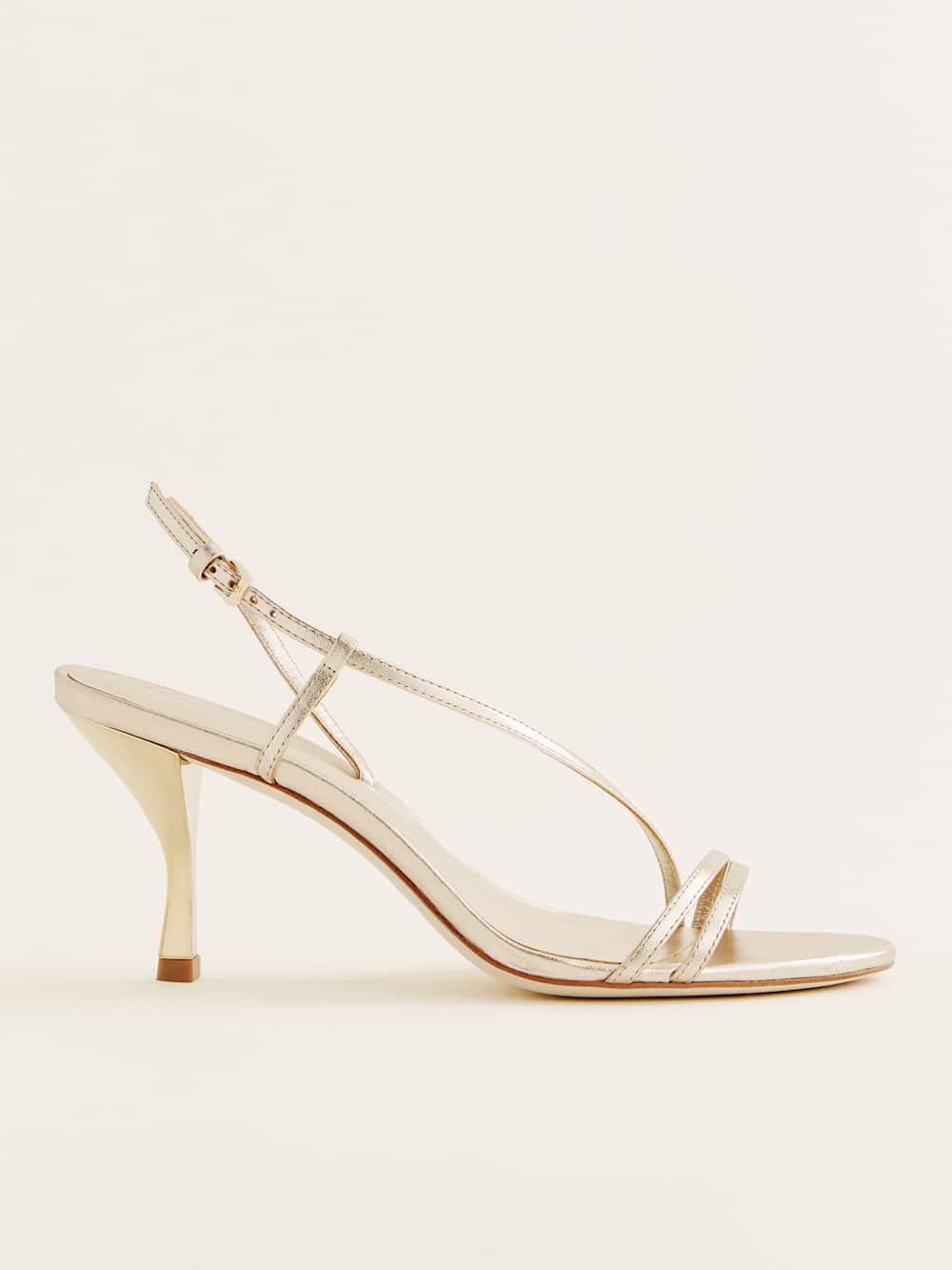 Reformation Petunia Heeled Sandal - Gold