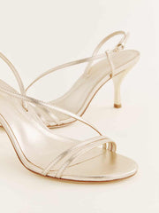 Reformation Petunia Heeled Sandal - Gold