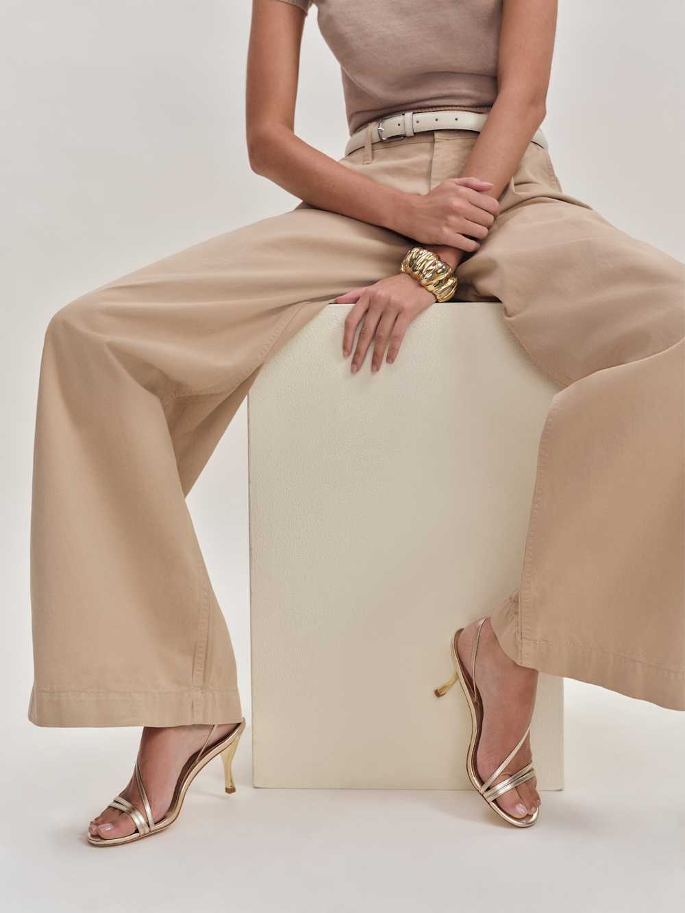 Reformation Petunia Heeled Sandal - Gold