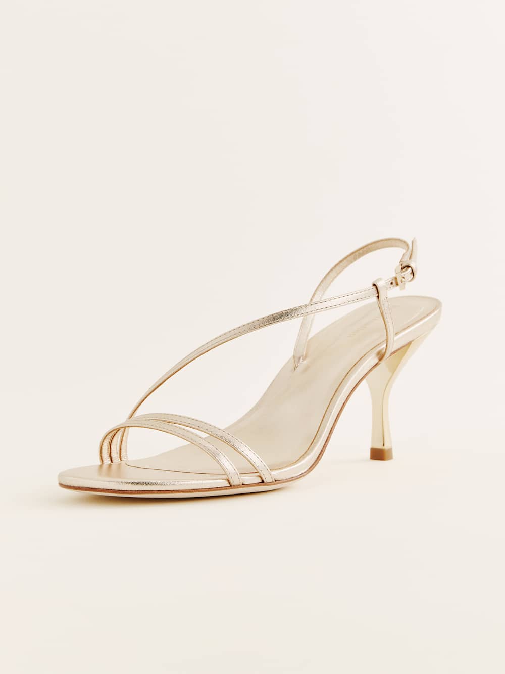 Reformation Petunia Heeled Sandal - Gold