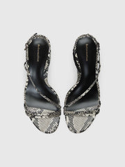 Reformation Petunia Heeled Sandal - Roccia Snake