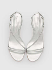 Reformation Petunia Heeled Sandal - Silver