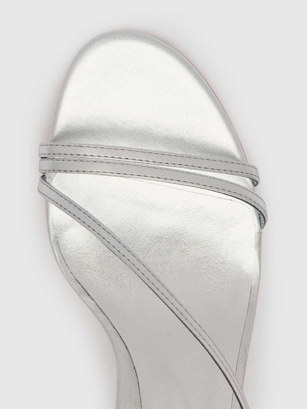Reformation Petunia Heeled Sandal - Silver