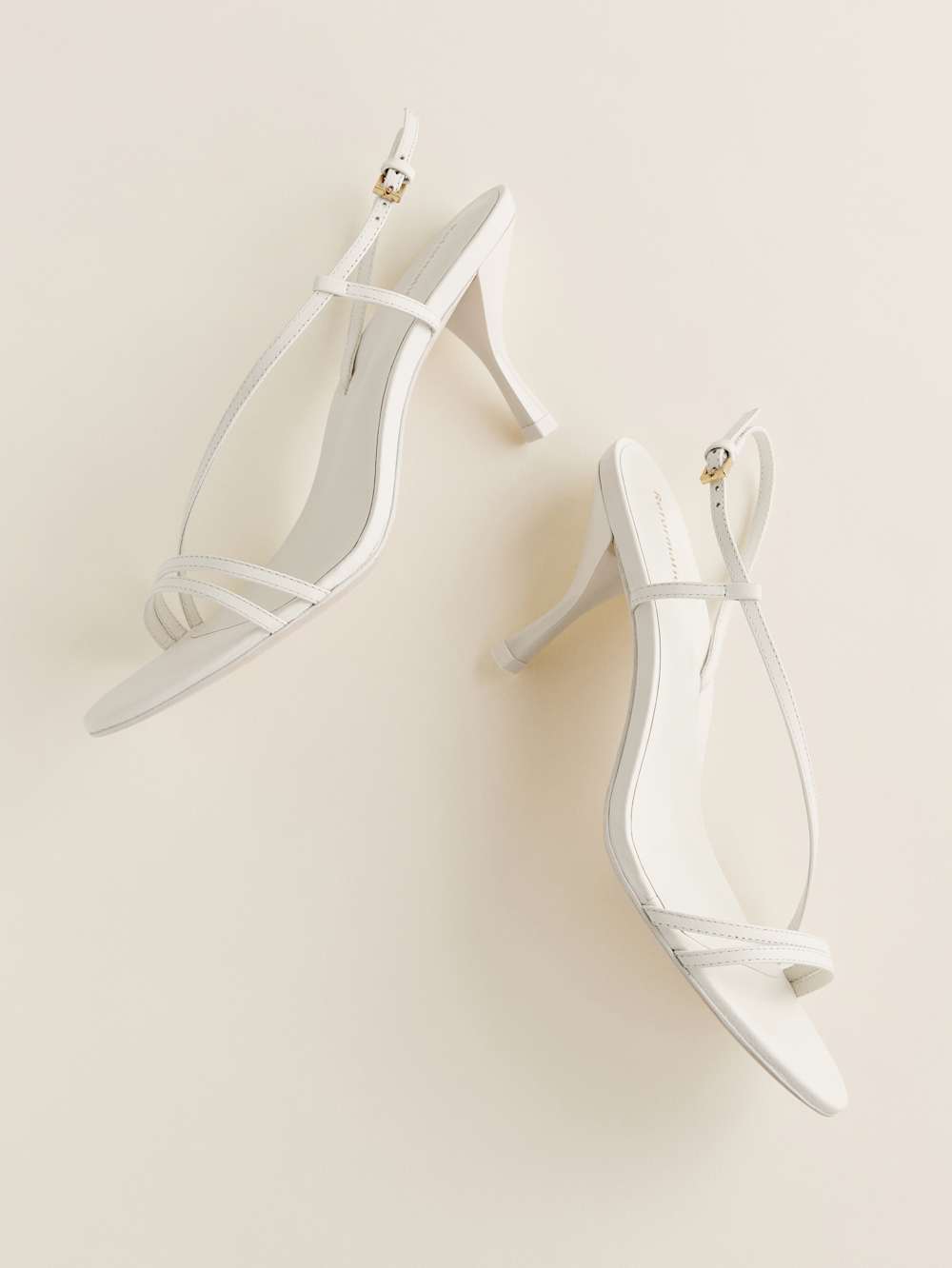 Reformation Petunia Heeled Sandal - White Leather