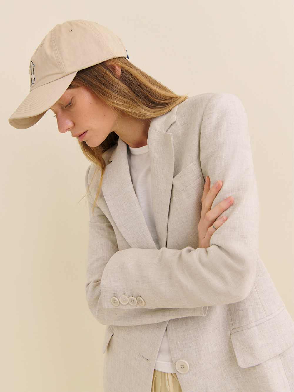 Reformation James Linen Blazer - Oatmeal