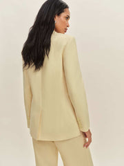 Reformation James Linen Blazer - Parmesan