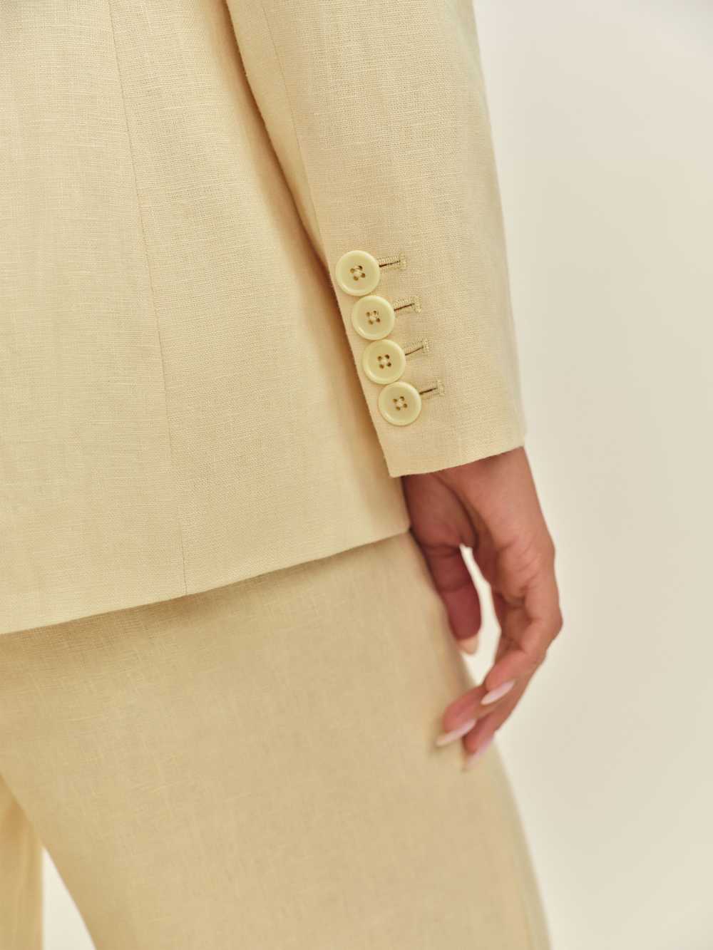 Reformation James Linen Blazer - Parmesan