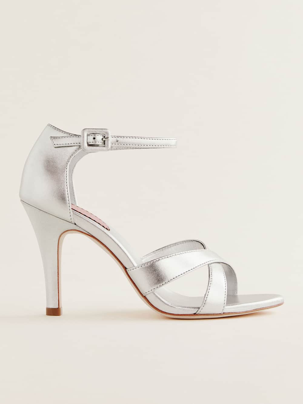 Reformation Anora Heeled Sandal - Silver
