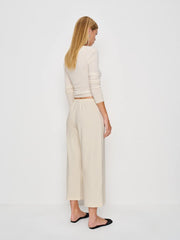 Reformation Ruby Cropped Knit Pant - Almond