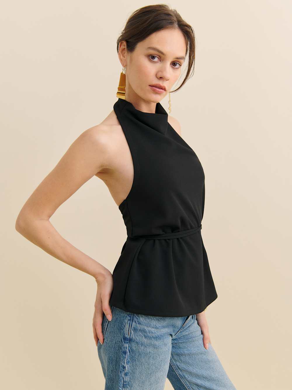 Reformation Ketra Knit Top - Black