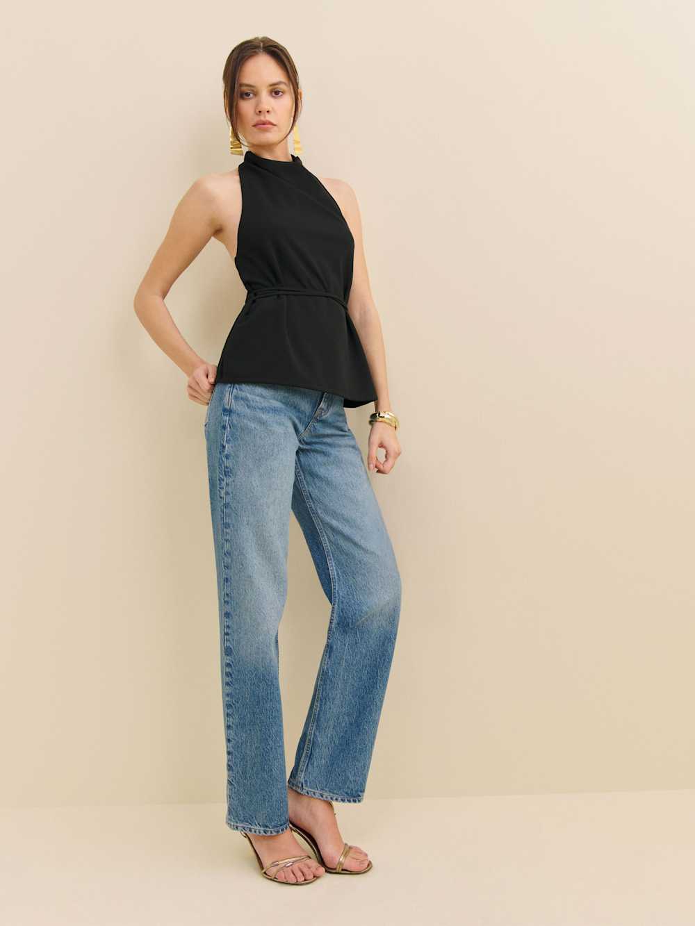Reformation Ketra Knit Top - Black