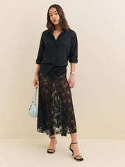 Reformation Mirabelle Knit Skirt - Black