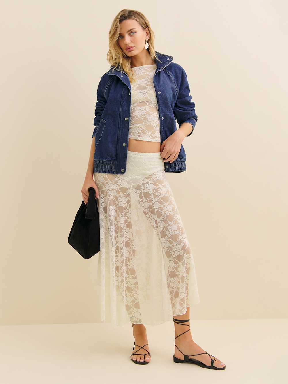Reformation Mirabelle Knit Skirt - Ivory