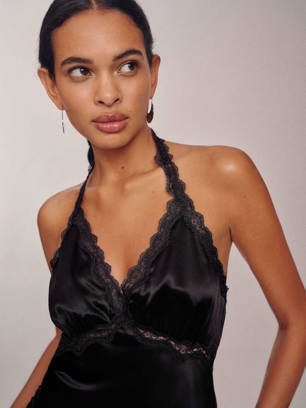 Reformation Nora Silk Dress - Black
