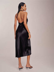 Reformation Nora Silk Dress - Black