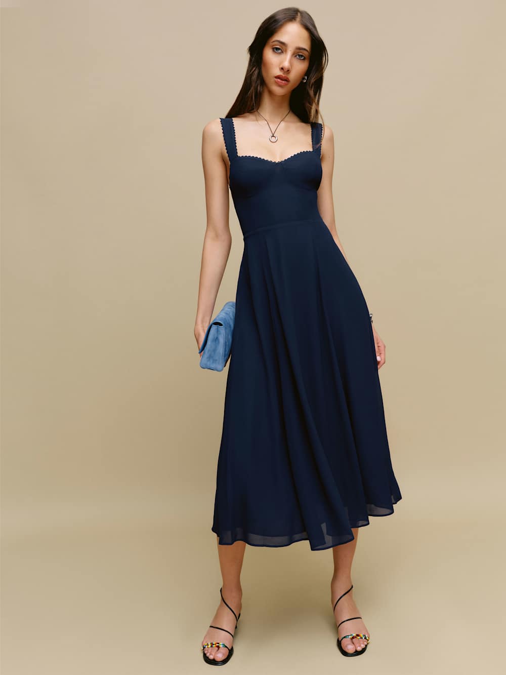 Reformation Lela Dress - Navy