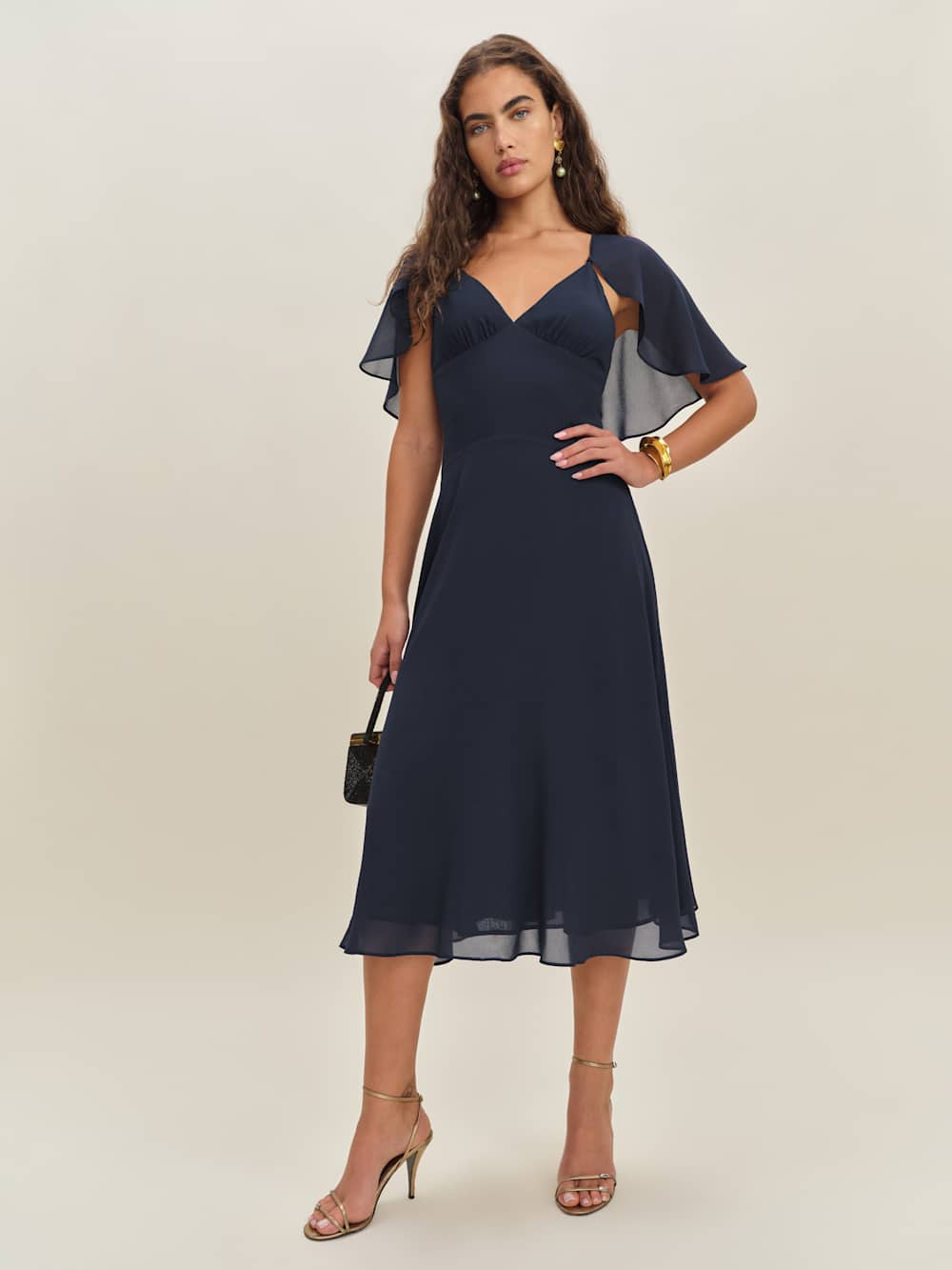 Reformation Pia Dress - Navy