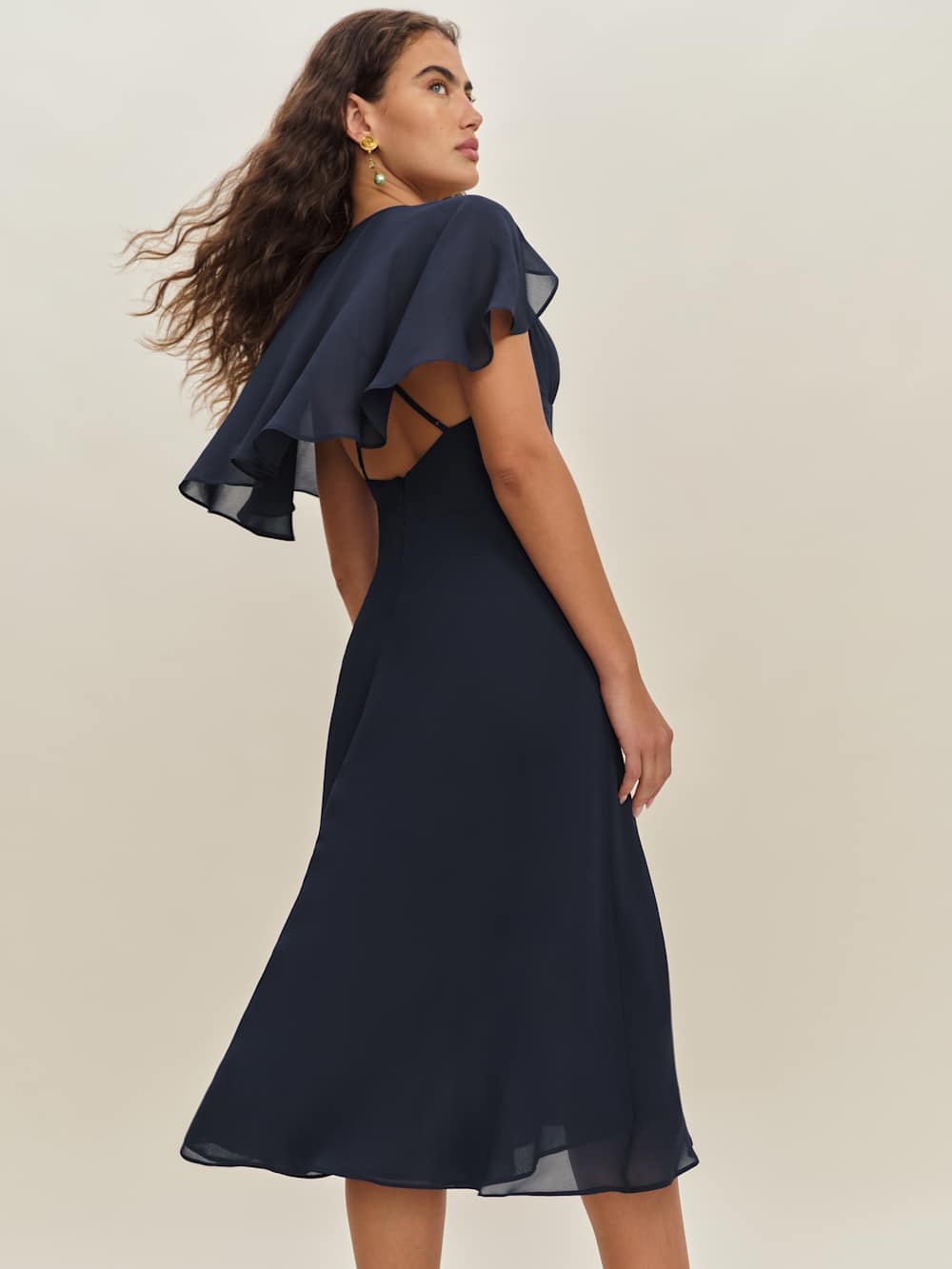 Reformation Pia Dress - Navy