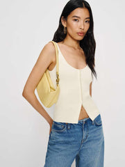 Reformation Eloise Cotton Sweater Tank - Fior Di Latte
