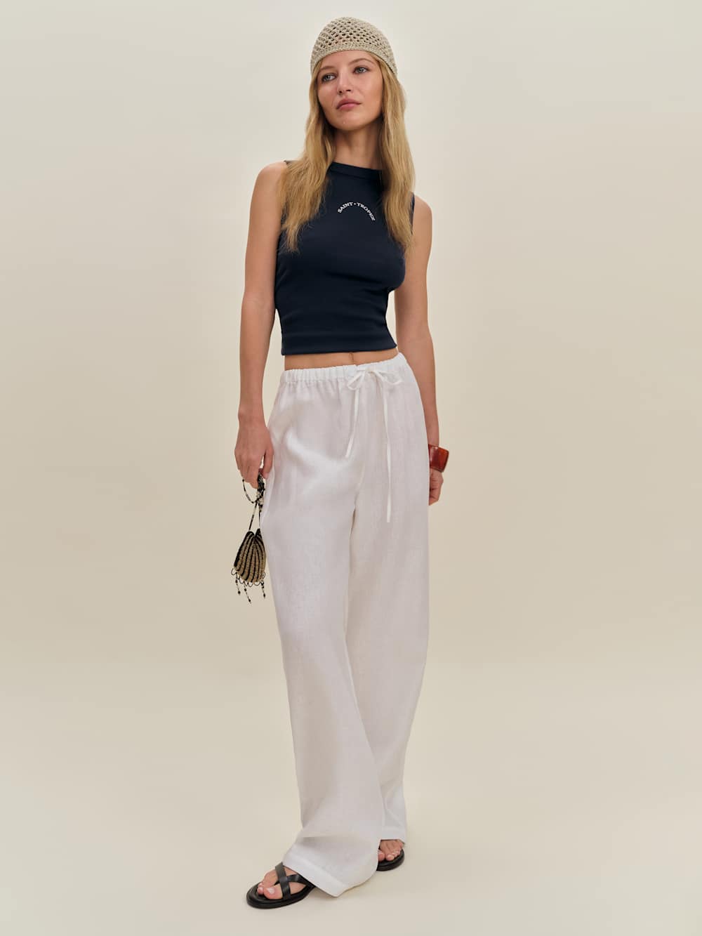 Reformation Hannah Knit Top - Midnight