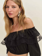 Reformation Elise Top - Black