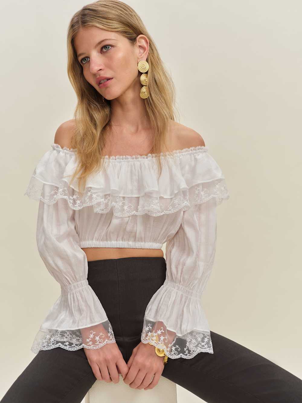 Reformation Elise Top - White