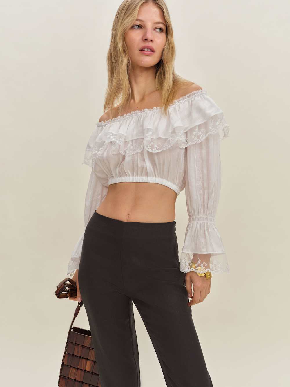 Reformation Elise Top - White