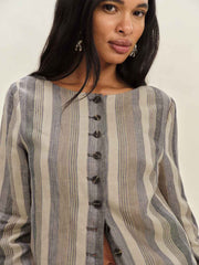 Reformation Lucia Jacket - Cannes Stripe