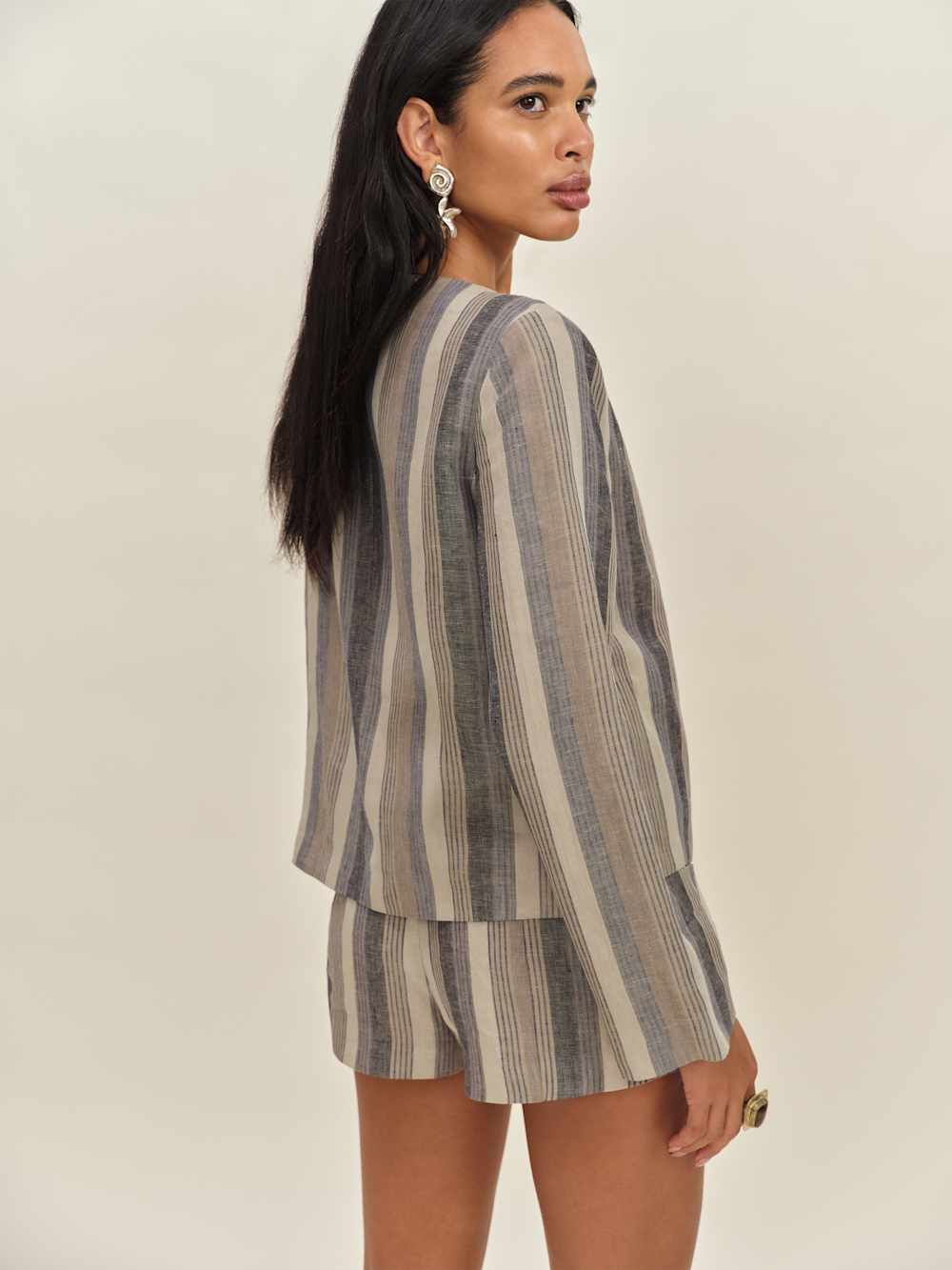 Reformation Lucia Jacket - Cannes Stripe