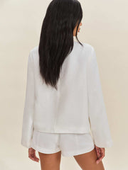 Reformation Lucia Linen Jacket - White