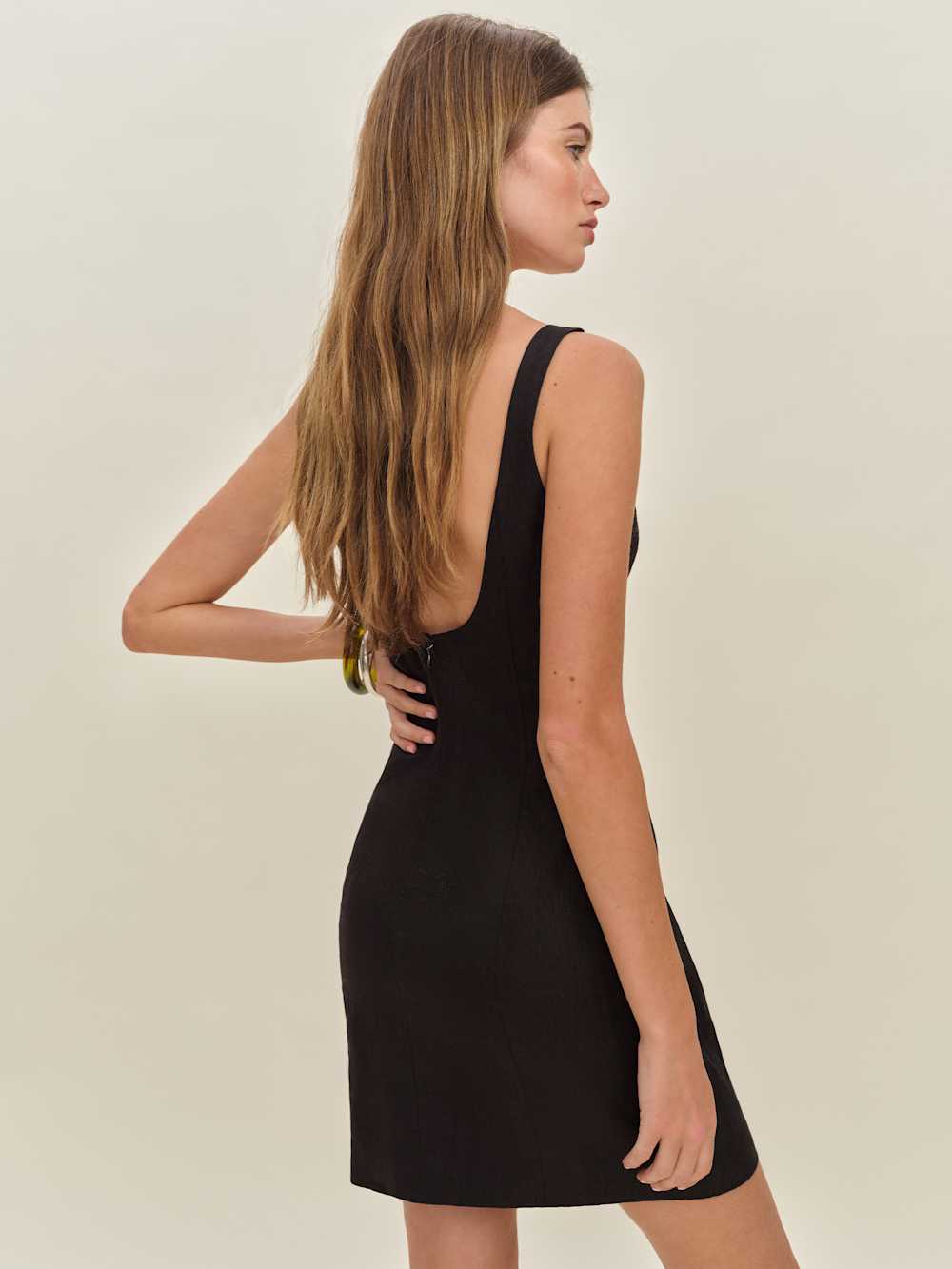Reformation Belma Linen Dress - Black