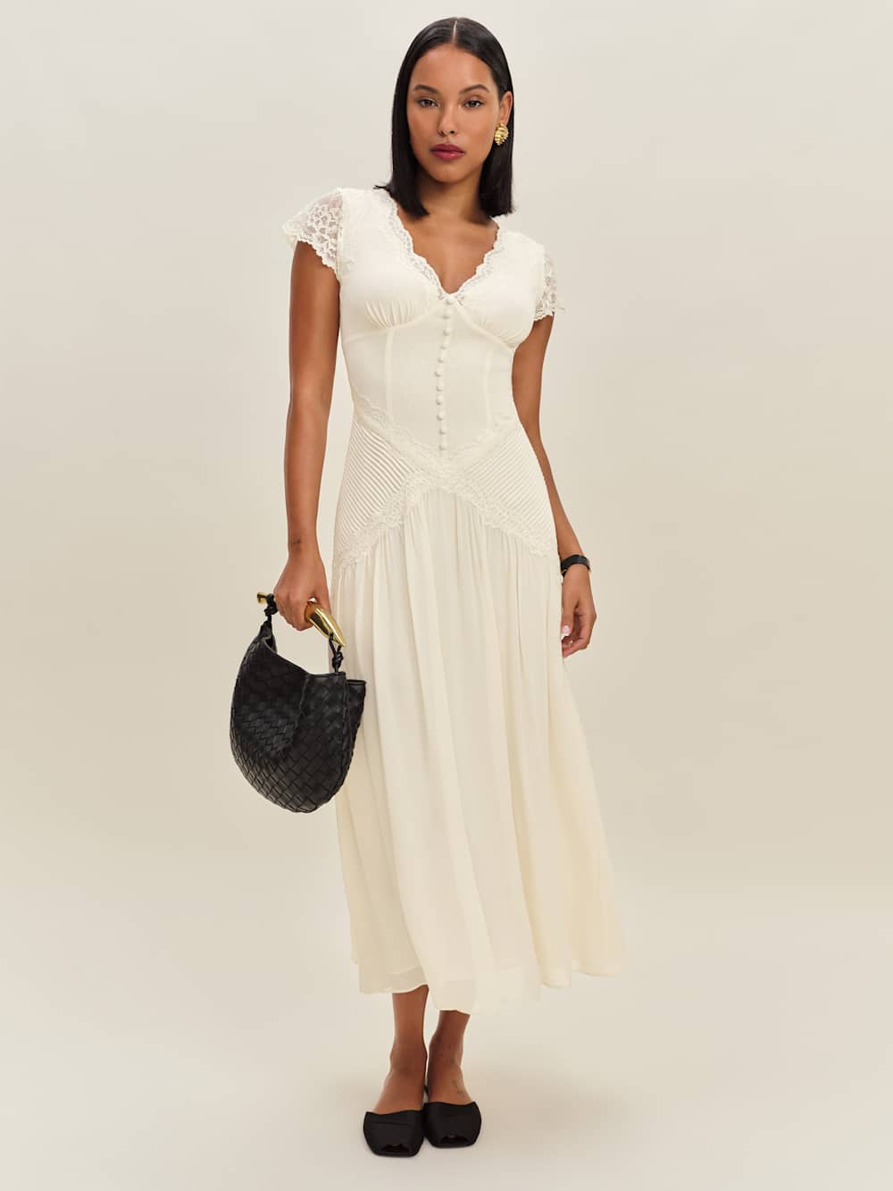 Reformation Arianne Dress - Fior Di Latte