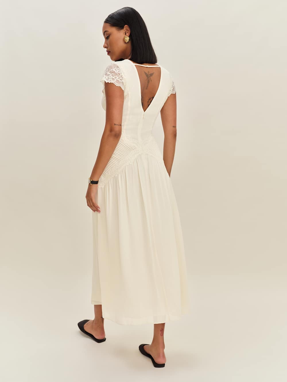Reformation Arianne Dress - Fior Di Latte