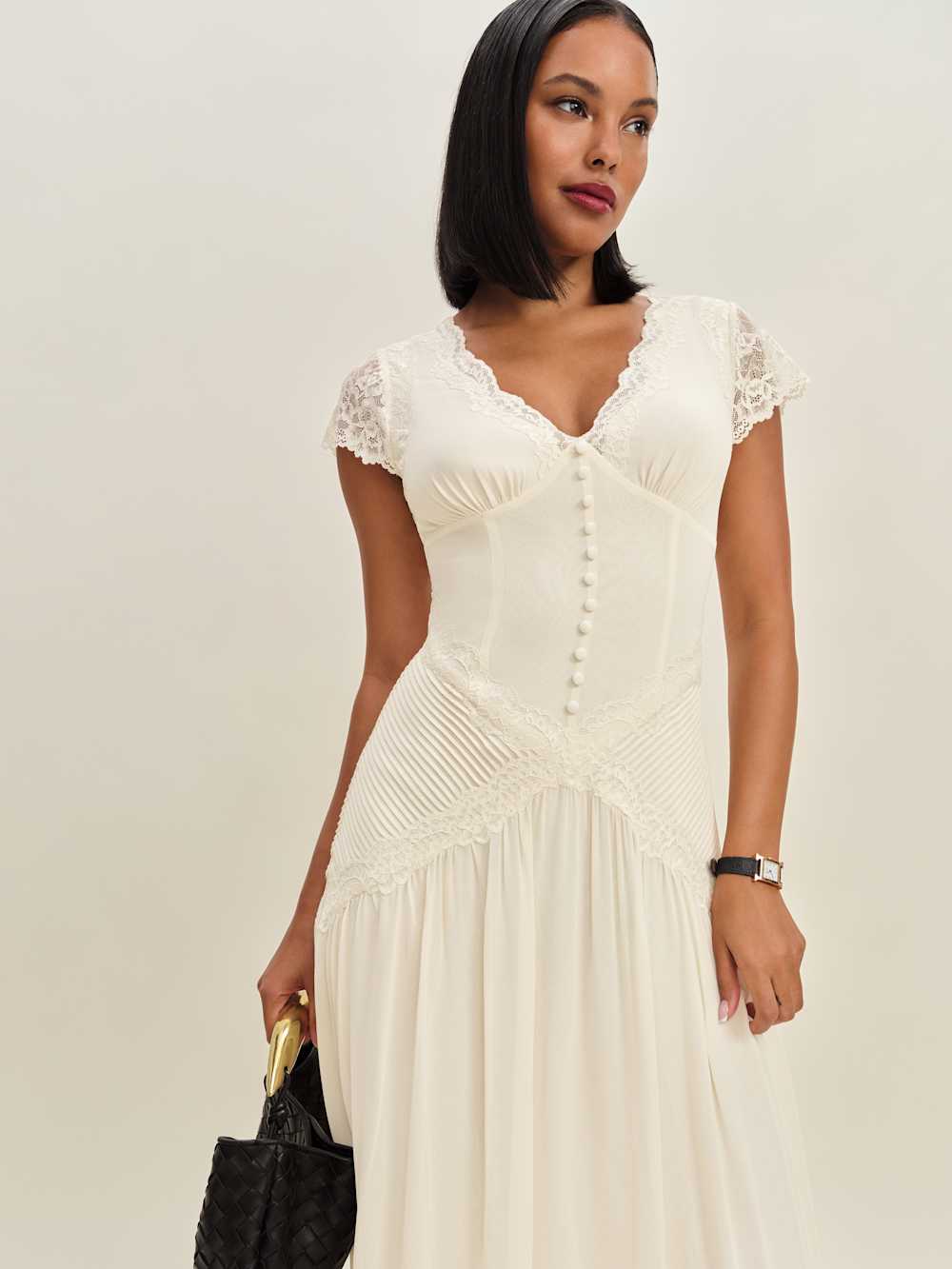 Reformation Arianne Dress - Fior Di Latte
