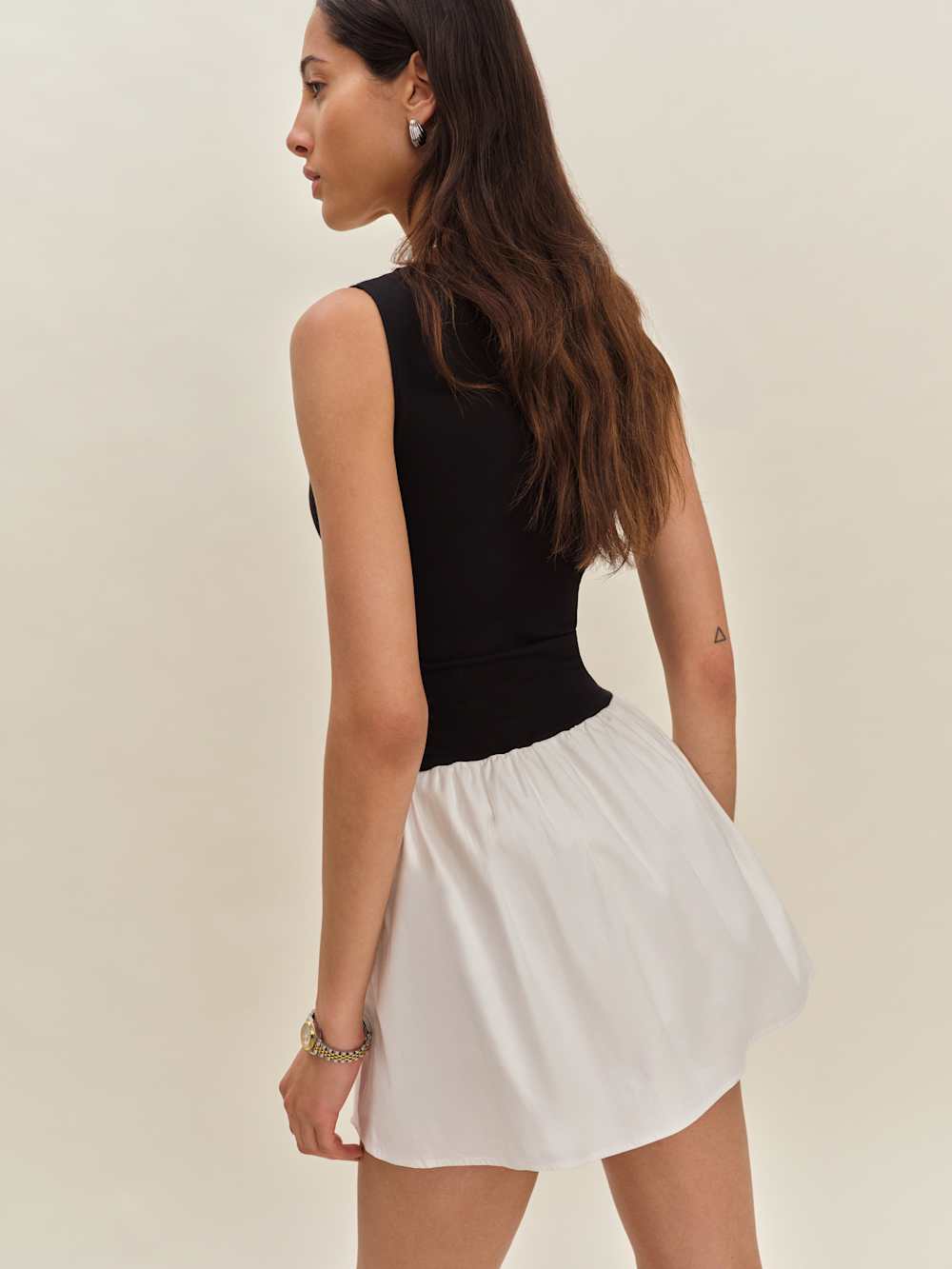 Reformation Alyssa Knit Dress - Black And White