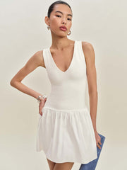Reformation Alyssa Knit Dress - Fior Di Latte