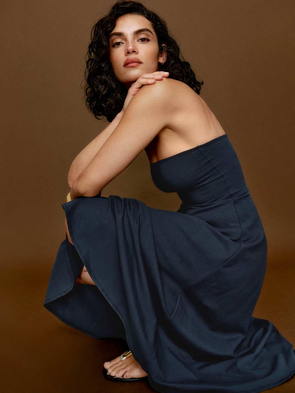 Reformation Lora Knit Dress - Midnight