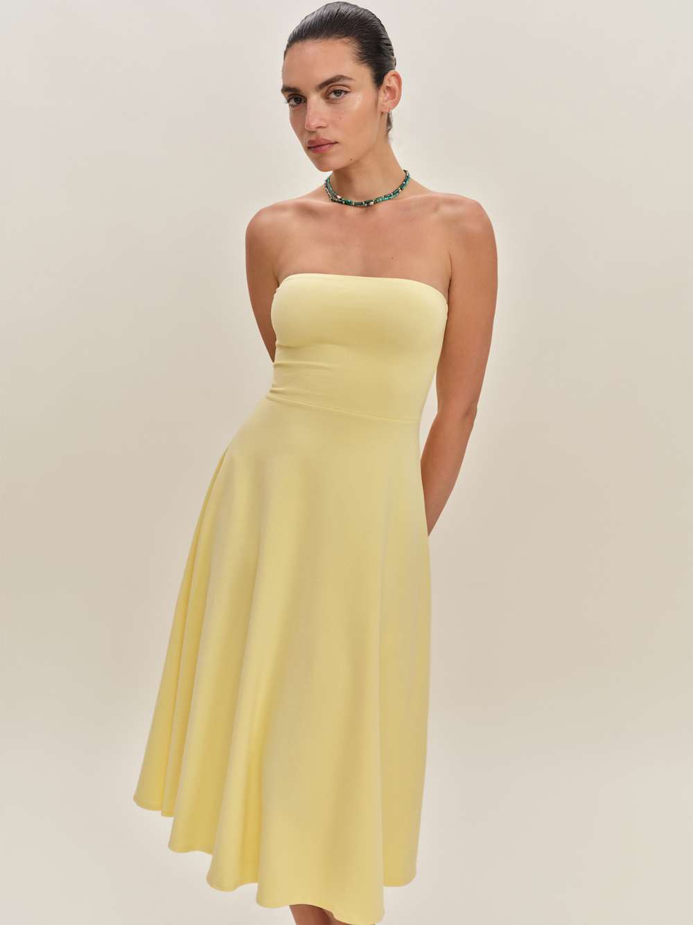 Reformation Lora Knit Dress - Pineapple