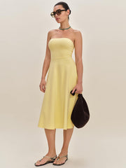 Reformation Lora Knit Dress - Pineapple