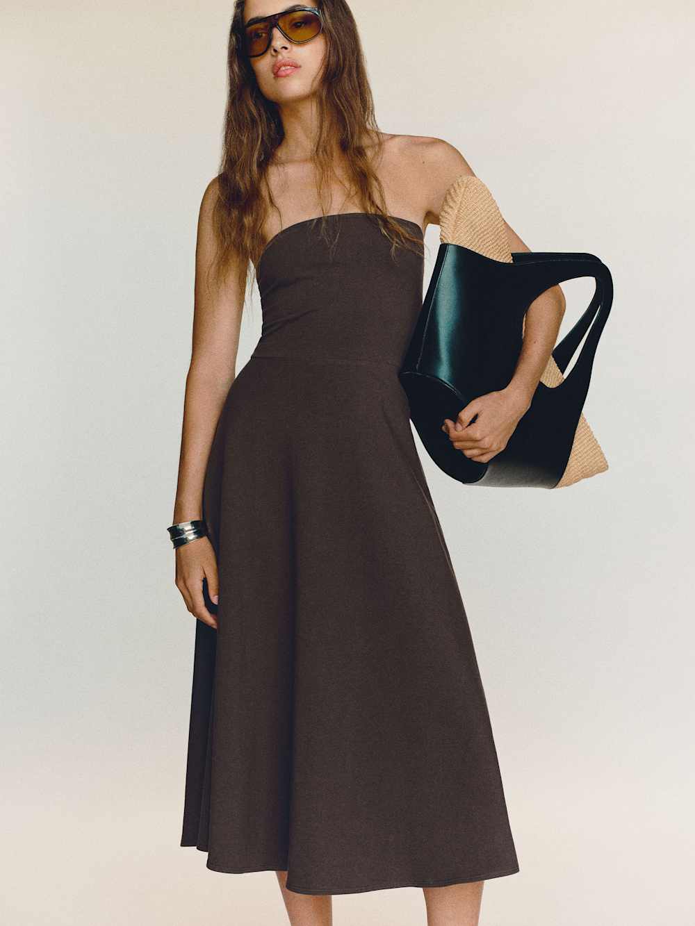 Reformation Lora Knit Dress - Mole