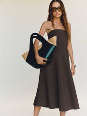 Reformation Lora Knit Dress - Mole