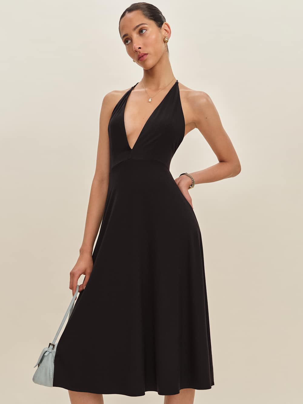 Reformation Louie Knit Dress - Black
