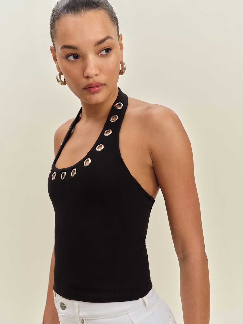 Reformation Sonny Knit Top - Black