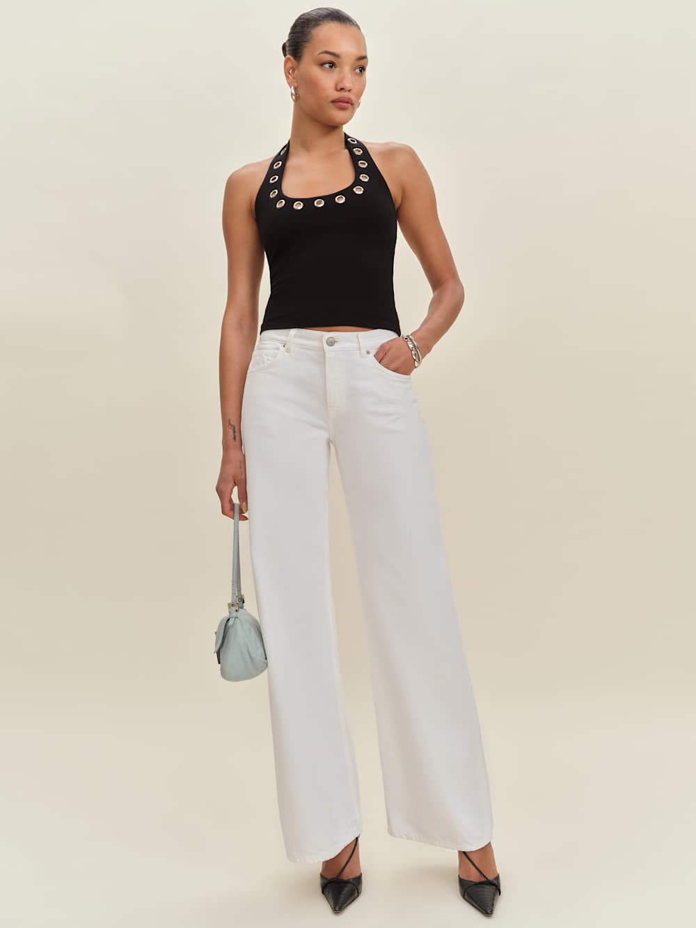 Reformation Sonny Knit Top - Black